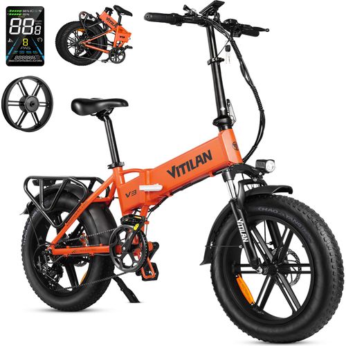 48V 13AH 20 Zoll E-Bike Elektrofahrrad E-Mountainbike City E-Fahrrad Fat Bike E-Bike Klappräder Fatbike Herren E-Bike Klapprad für Erwachsene