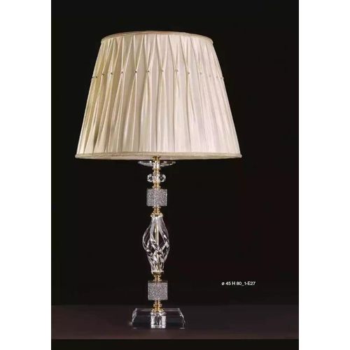 Leuchte Tischlampe stilvolle Beige Tischlampe Tisch Kristall neu