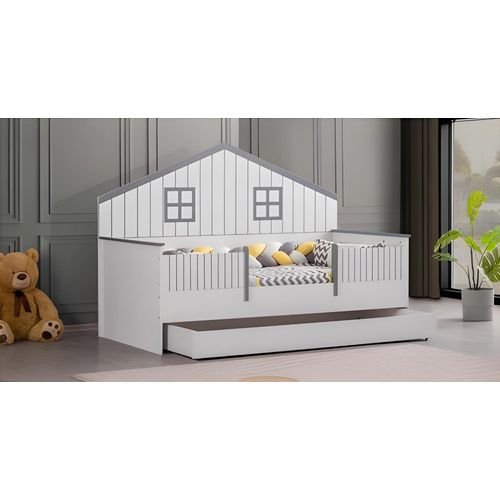 Modern Ausziehbares Kinderbett s Schlafzimmer Bett Holz Möbel
