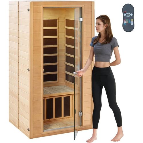 Infrarotkabine - Infrarotsauna Wärmekabine 1-2 Personen - 1400W - Saunakabine für Wellness und Entspannung