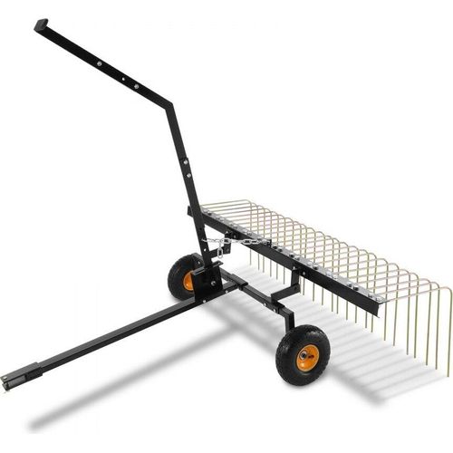 Vertikutierer Rasenstriegel Entmooser Rasenbelüfter 1500 mm - 24 Zinken Gartenpflege für gesundes Gras