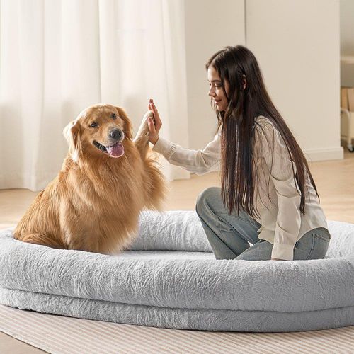Hundebett für Menschen - XXL Hundekissen und Hundematte - 1825x1220x254mm - Ideal für Zuhause und Haustierliebhaber