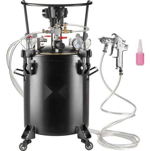 Druckbehälter Sprühfarbe 30L - Automatisches Rühren - 70psi Spritzpistole - Einstellbarer Druck - Dicht - Verstellbare Rückenlehne - Flüssigkeitsauslassdurchmesser 3/8 Zoll