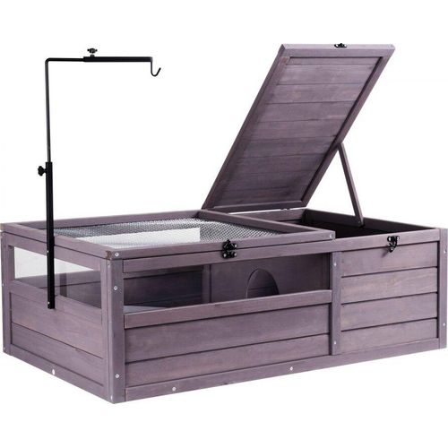 Schildkrötengehege - Schildkrötenhaus - Terrarium aus Holz - 965x610x330 mm - Freiluft-Terrarium für Schildkröten - ideal für Landschildkröten und Wasser-schildkröten