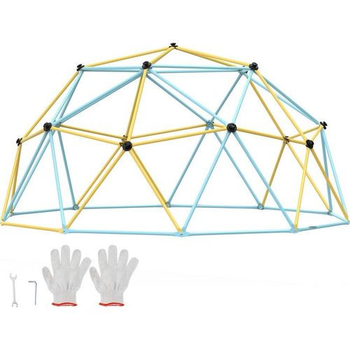 Kletterkuppel 3,05 m Geometrisches Kletterspielzentrum für Kinder 3-10 Jahre Klettergerüst mit 340 kg Tragfähigkeit Mit Klettergriffen Spielgerät für Garten und Hinterhof