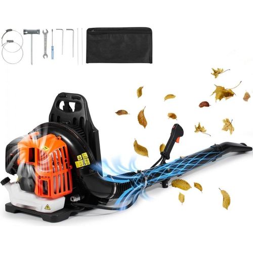 Rucksack-Laubbläser 52 CC - 2-Takt Benzin Laubbläser - 480 CFM Luftvolumen - Leicht und leistungsstark - Ideal für Gartenpflege