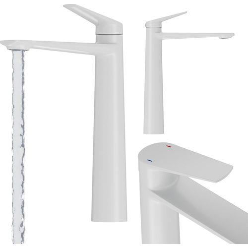 Waschbecken Mischbatterie Weiss Hoch Badezimmer Messing Stand Tap Nave