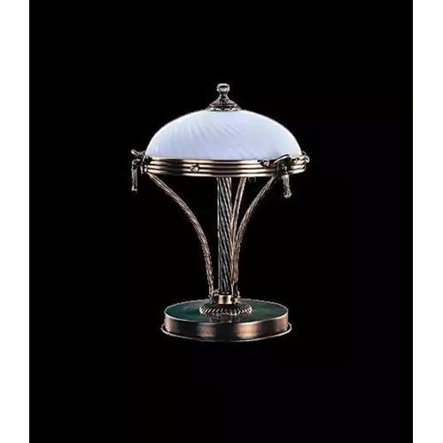 Tischlampe Tischleuchte Lampe Leuchten Weiß Gold Lampen Tisch Glas Art