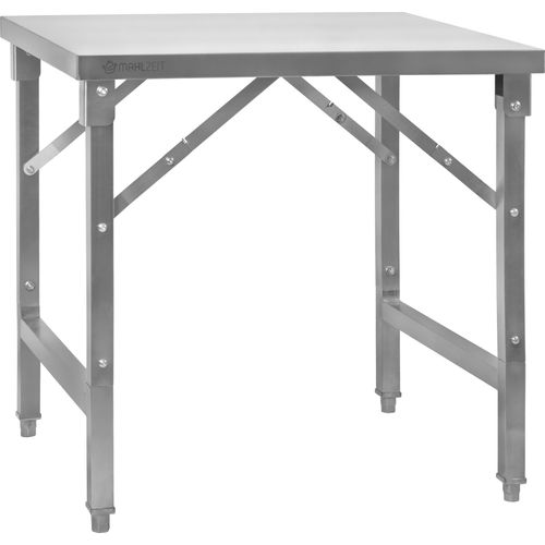 Mahlzeit Edelstahltisch, 80 x 70 x 80,5 cm, Arbeitstisch, Küchentisch, Edelstahl Zubereitungstisch