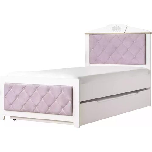 Chesterfield Funktionsbett Ausziehbares Kinderbett Bett 120 Holz Rosa