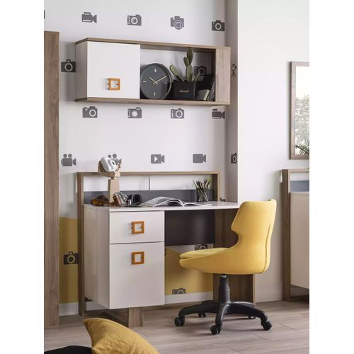 Garnitur Schreibtisch Kinderzimmer Set 2tlg Regal Computer Holz Weiß