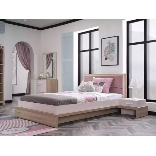 Kinderbett Kindermöbel Bett Bettrahmen Holz Rosa Kinderzimmer Modern