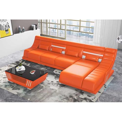 Designersofa Ecksofa Sofa L Form Schwarz Kunstleder Polster Sofas Eck
