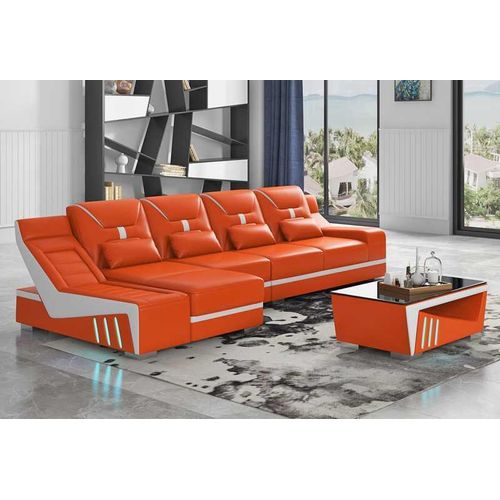Couchen Designersofa Ecksofa Sofa L Form Orange Couch Sofas Eck Möbel