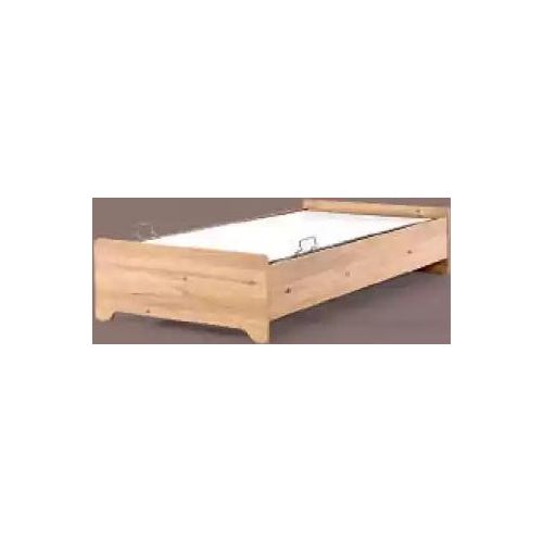 Modernes Kinderbett Braun Stoff Holz Bett Kinderzimmer Neuheit 100x200cm