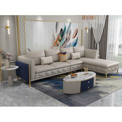 Wohnzimmer Eckgarnitur Ecksofa Eckcouch Sofa Polster Ecke Couch Leder