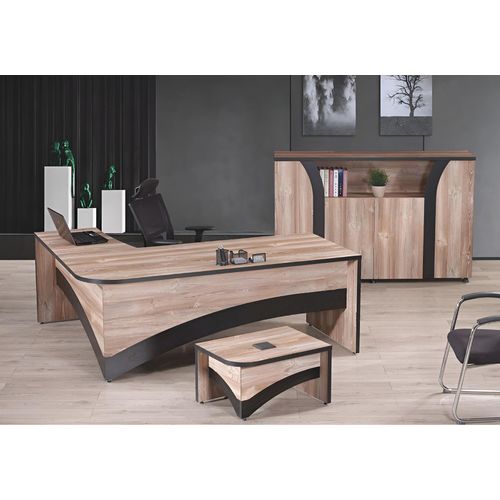 Büromöbel Komplettbüro Eckbürotisch Büro Bürotisch 3tlg Holz Braun