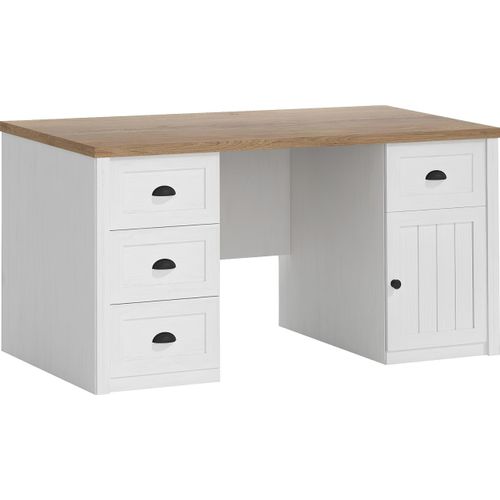 Schreibtisch Holz Holztisch Massiver Tisch Büromöbel Landhaus Büro Möbel Tische