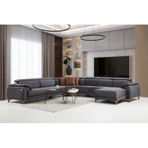 Wohnzimmer Ecksofa U-Form Polstermöbel Sofa Couch Modern Möbel Design