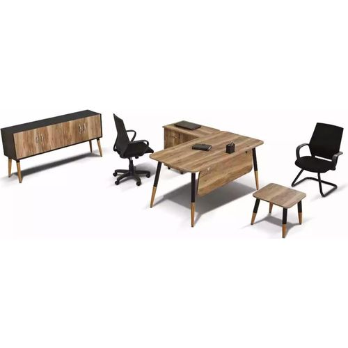 Büromöbel Set Arbeitszimmer Büro Einrichtung Tisch Garnitur Eckschreibtisch 3tlg