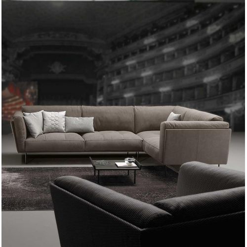 Stoff Ecksofa L-Form Sofa Couch Design Polster Textil Luxus Couchen PRIANERA