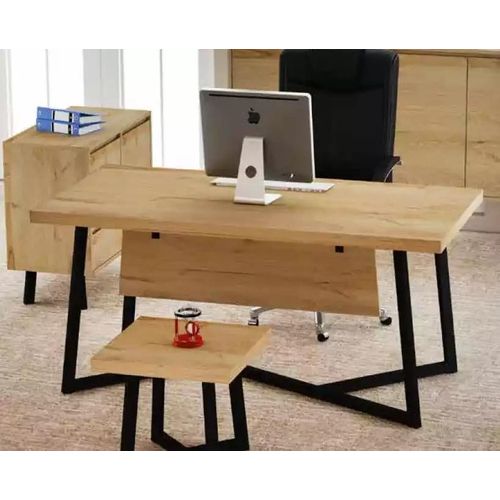 Hellbrauner Designer Schreibtisch Büromöbel Designer Tische Holz Neu