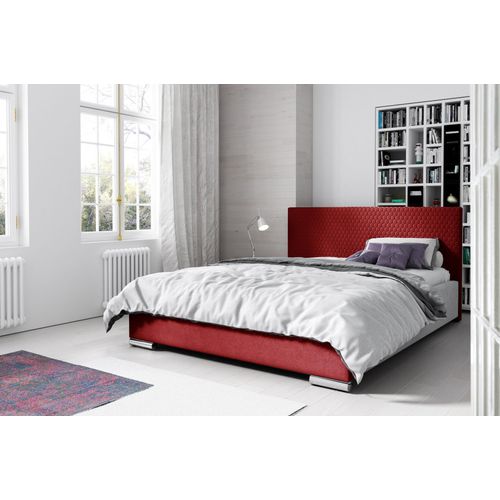 Bettrahmen Doppelbett Bett Rot Ehebett Betten Polsterbett Modern Polyester 180cm