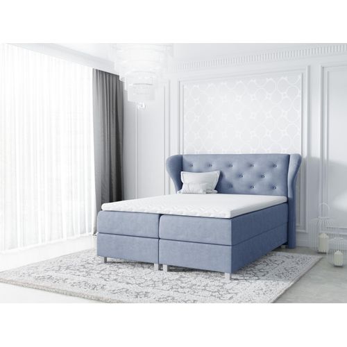 Stoff Boxspringbett Textil Design Doppel Hotel Modern Bett Schlafzimmer Betten