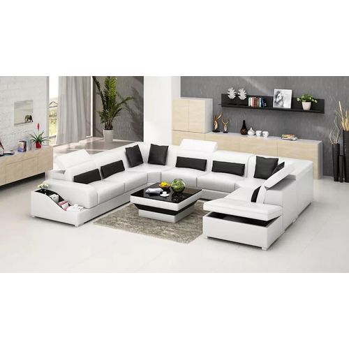 wohnzimmer Leder xxl couch sofa landschaft moderne designer eckpolster polster