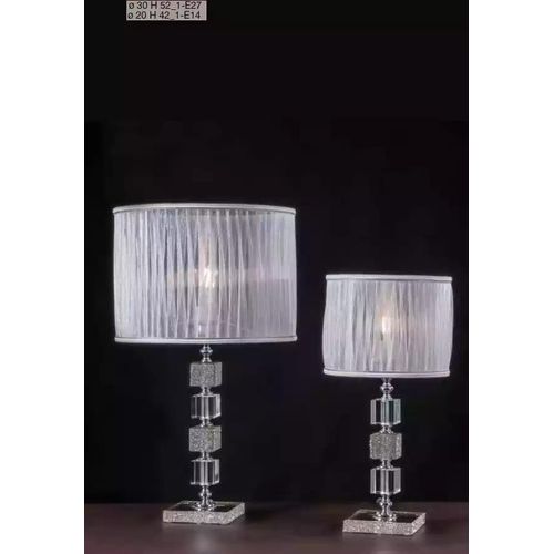 Weiße Tischlampe Kristall Kronleuchter Klassischer Stil Neu