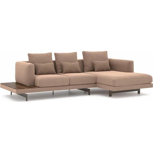 Polstermöbel Ecksofa L-Form Beige Designer Möbel Eck Garnitur Wohnzimmer