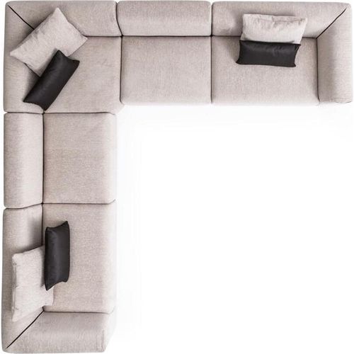 Taupe Ecksofa Ecksofagarnitur Kompakte Sofaecke Textilmöbel Sitzecke Sofa