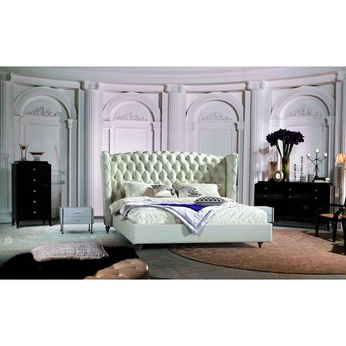 Polsterbett Bett Ehebett Lederbett Designerbett Doppelbett Bettgestell S-9231