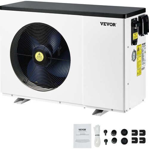 VEVOR elektrische Schwimmbad-Wärmepumpe, 2,51-11,38 kW Heizleistung, energiesparende Frequenzumwandlung, zum Heizen und Kühlen von Schwimmbad-Warmwasserbereitern