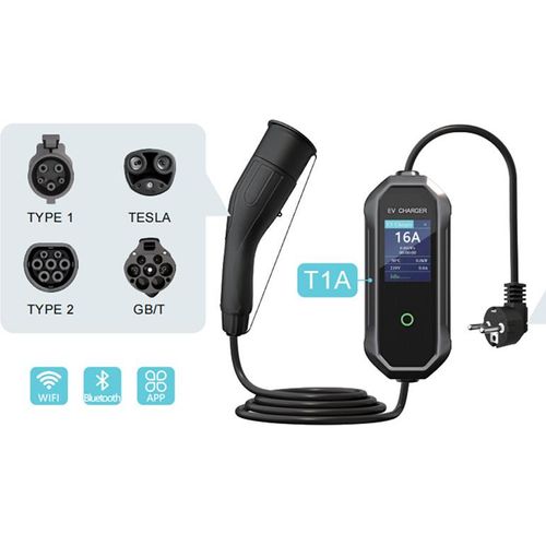 INF EV-Ladegerät, tragbares EVSE-Ladekabel der Stufe 2, 16 A, 3,5 kW