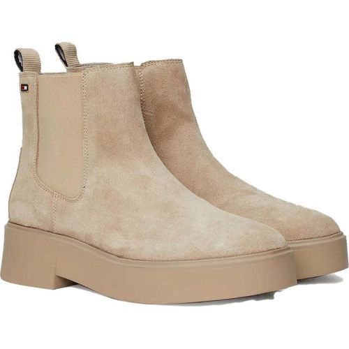 Tommy Hilfiger Damen Stiefeletten FW0FW08303 AEG Farbe: Beige Größe: 38