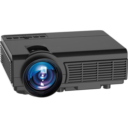 Tragbarer LCD-Projektor, 1080P, Heimkino-Projektor mit WLAN/BT und Fernbedienung, kleiner Videoprojektor, kompatibel mit iOS/Android