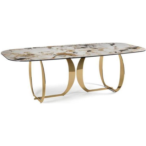 Tisch Modern Beige Luxus Esstisch Küchentisch Rechteckiger Esszimmertisch