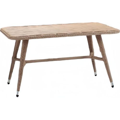 Couchtisch Braun Luxus Möbel Terrasse Design Hochwertig Rattan Rechteckig Modern