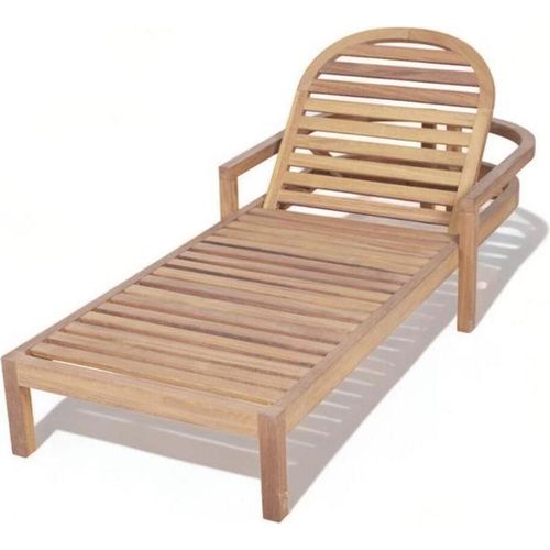 Liege Outdoor Liegestuhl Relax Sonnenbank Holzliege Terrassenmöbel Balkon