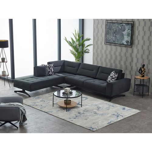 Stoffsofa Ecksofa L form Sofa Polstersofa Grau Couch Moderne Eck