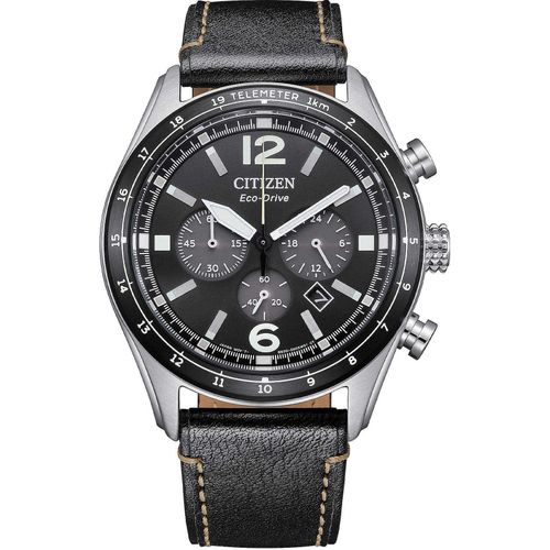 Chronograph Citizen Schwarz Mit Schraube Kollektion Aviator - mann