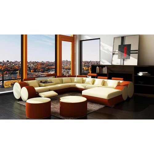 designer ledersofa xxl wohnlandscahft big sofa couch polsterecke ecksofa neu