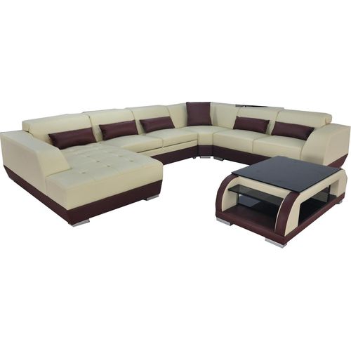 Leder Sofa Couch Polster Eck Designer Wohnlandschaft Garnituren Eck Neu Garnitur