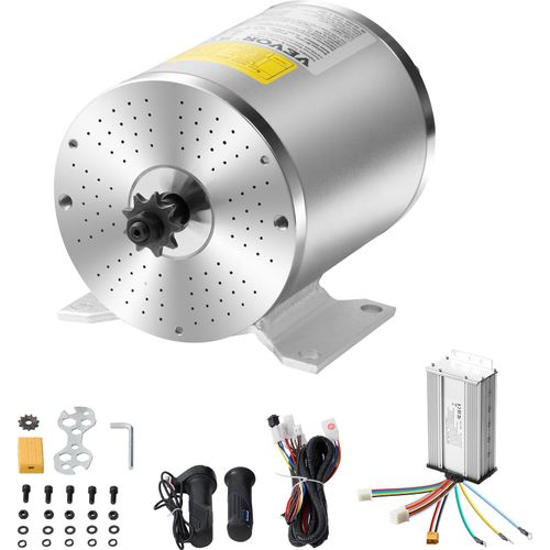 VEVOR 1800 W elektrischer bürstenloser Gleichstrommotorsatz, Motor – 48 V 4500 U/min Motor für Go-Karts, E-Bikes, Motorräder, Roller