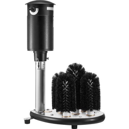 VEVOR elektrischer Gläserspüler Glasreiniger mit 5 Bürsten für Bars, 1200 Tassen/h Weinglas-Reinigungsmaschine, Gläserspülmaschine für Sektgläser Bierkrüge Becher, für Bars Restaurants