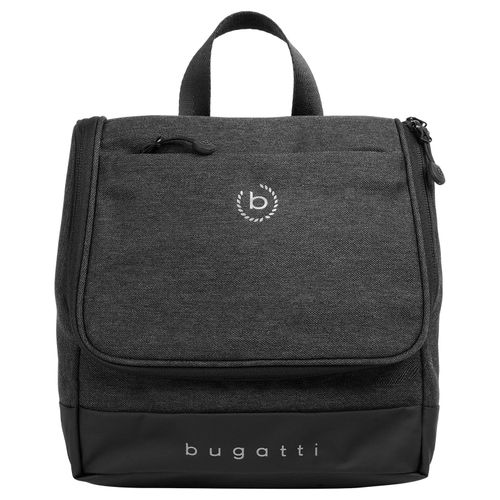 Kulturbeutel BUGATTI "UNIVERSUM", Gr. B/H/T: 22cm x 21cm x 7cm onesize, schwarz, Kunstfaser, unifarben, Taschen Kulturbeutel