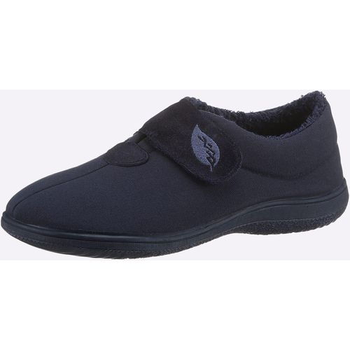 Hausschuh WALDLÄUFER, Damen, Gr. 40, blau (marine), Textil, Basic, Schuhe