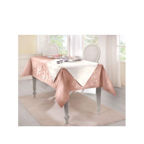 Tischdecke DOHLE & MENK Gr. 7, rosa (rosé), B:160cm L:220cm, Tischdecken