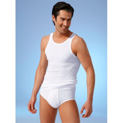 Slip COMAZO, Herren, Gr. 9, Doppelripp, weiß, 100% Baumwolle, Unterhosen
